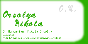 orsolya mikola business card